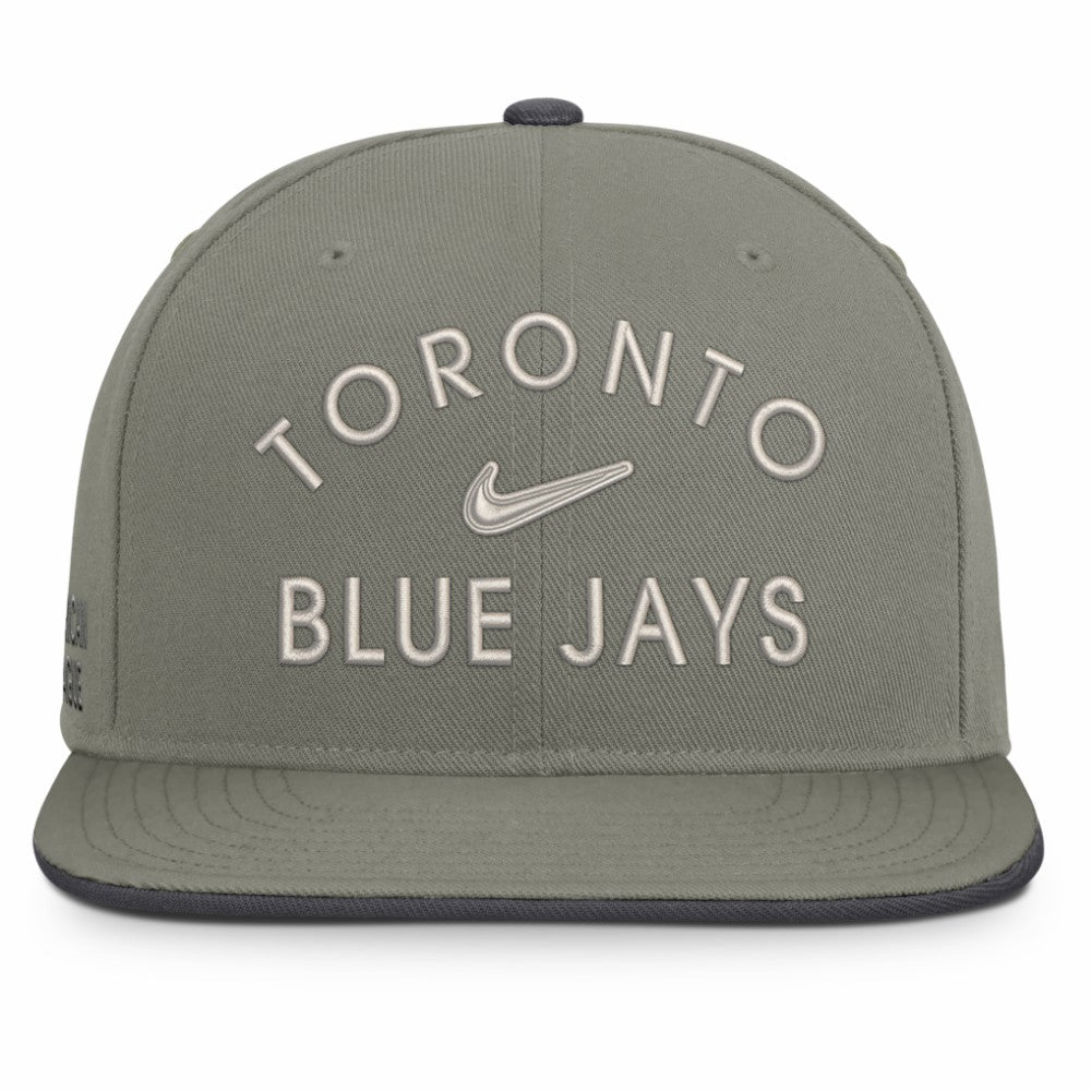 Olive Toronto Blue Jays Nike Pro Dri-FIT Snapback Hat