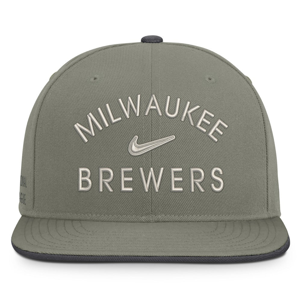 Olive Milwaukee Brewers Nike Pro Dri-FIT Snapback Hat