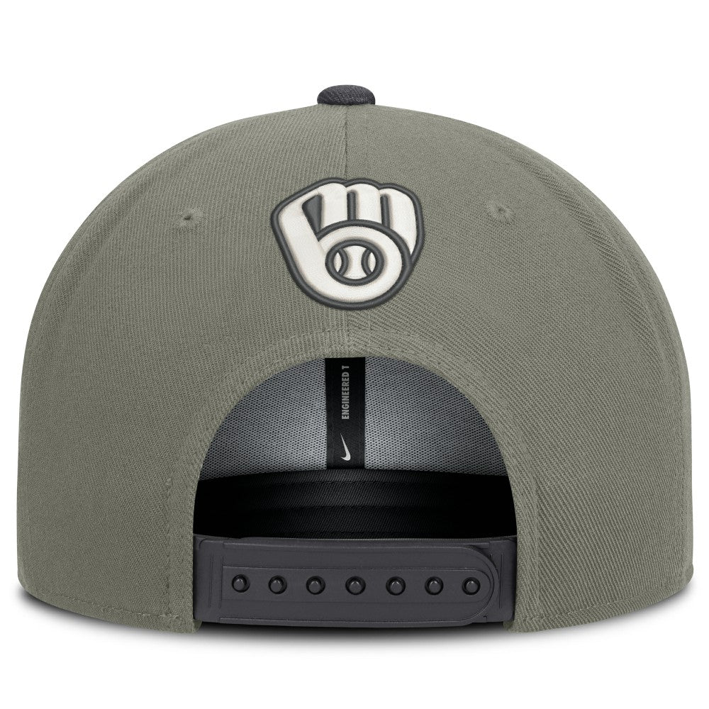Olive Milwaukee Brewers Nike Pro Dri-FIT Snapback Hat