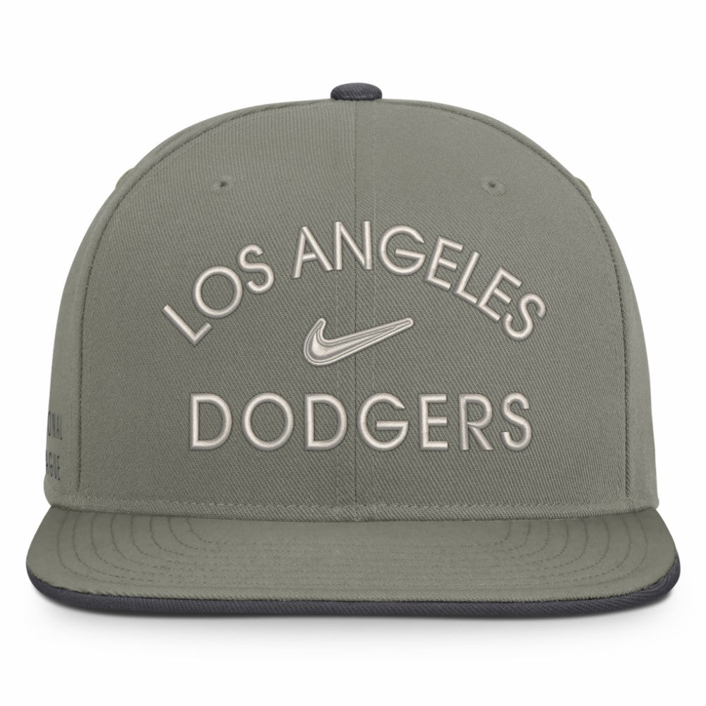 Olive Los Angeles Dodgers Nike Pro Dri-FIT Snapback Hat