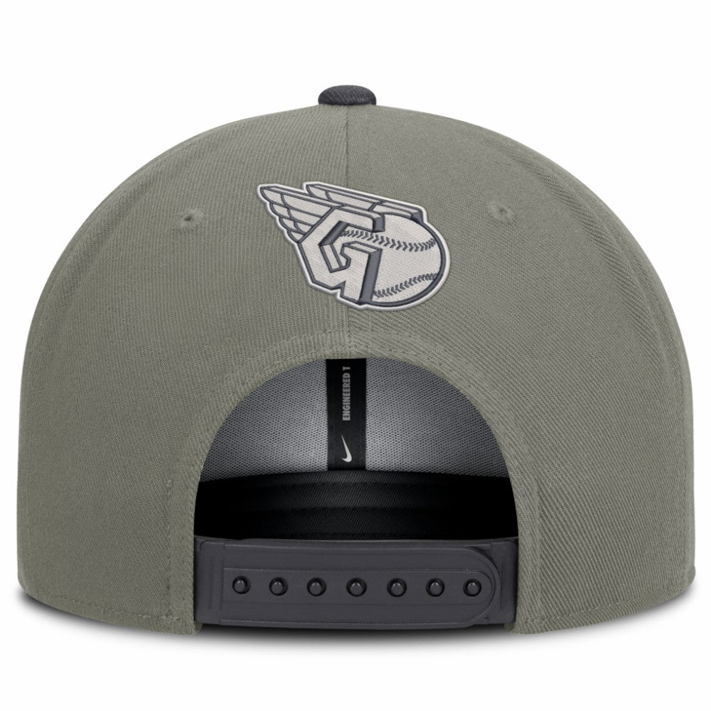 Olive Cleveland Guardians Nike Pro Dri-FIT Snapback Hat
