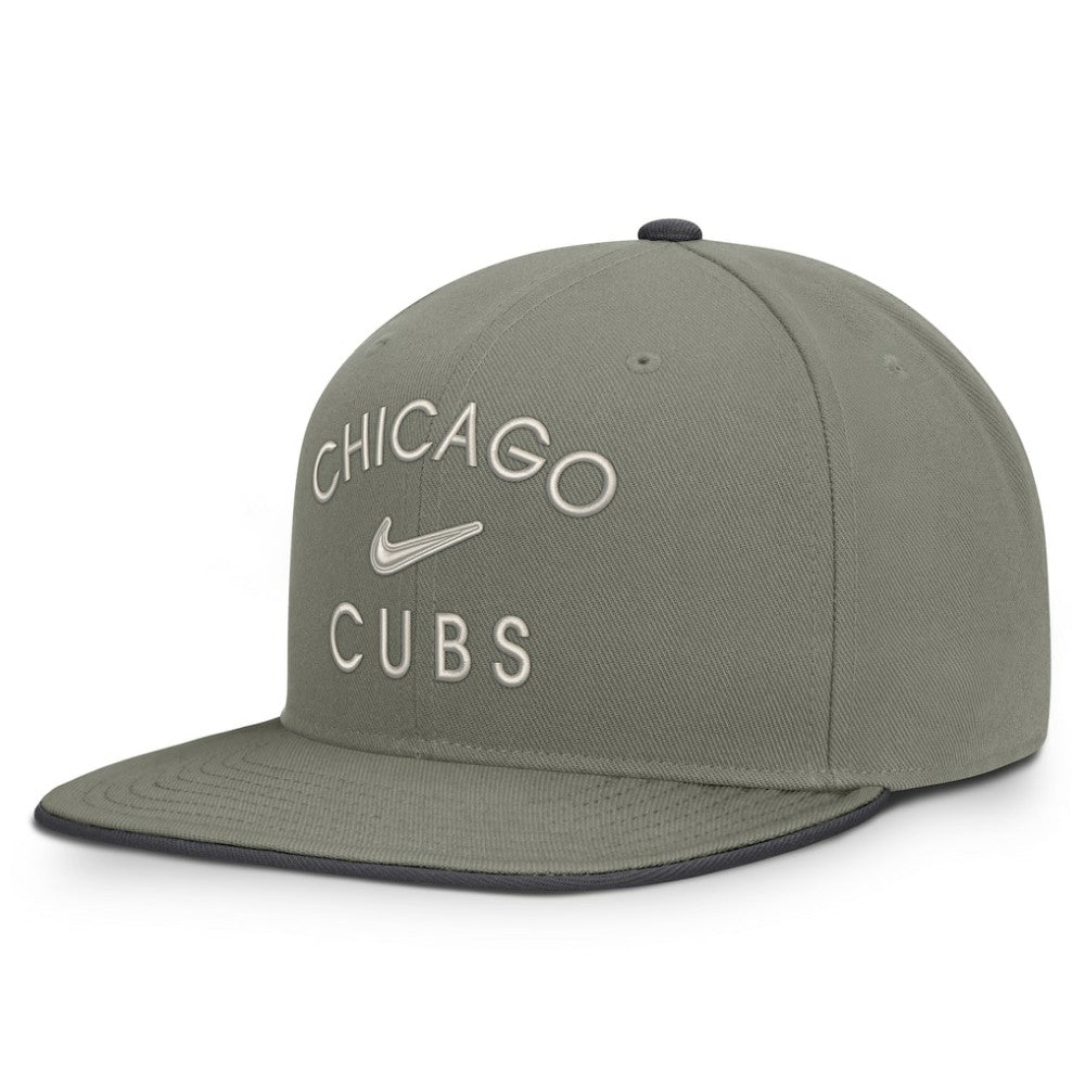 Olive Chicago Cubs Nike Pro Dri-FIT Snapback Hat