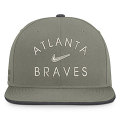Olive Atlanta Braves Nike Pro Dri-FIT Snapback Hat