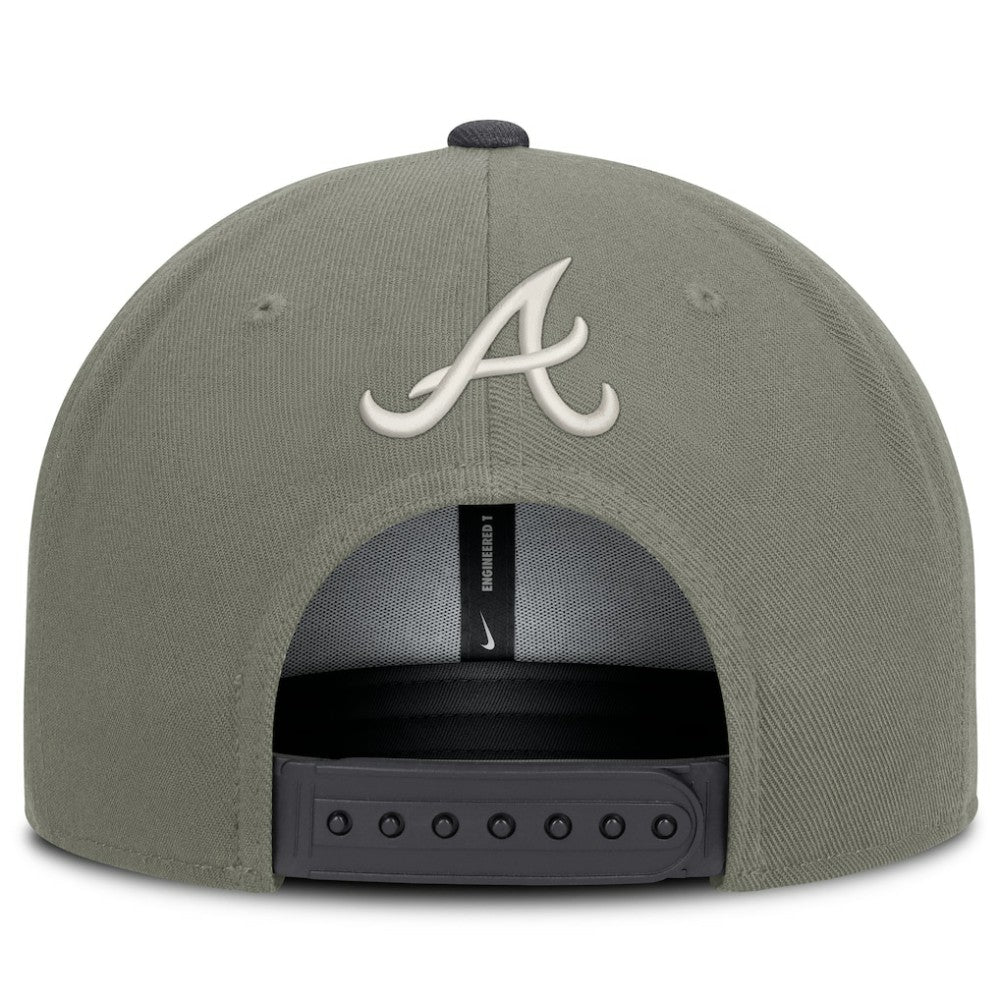 Olive Atlanta Braves Nike Pro Dri-FIT Snapback Hat