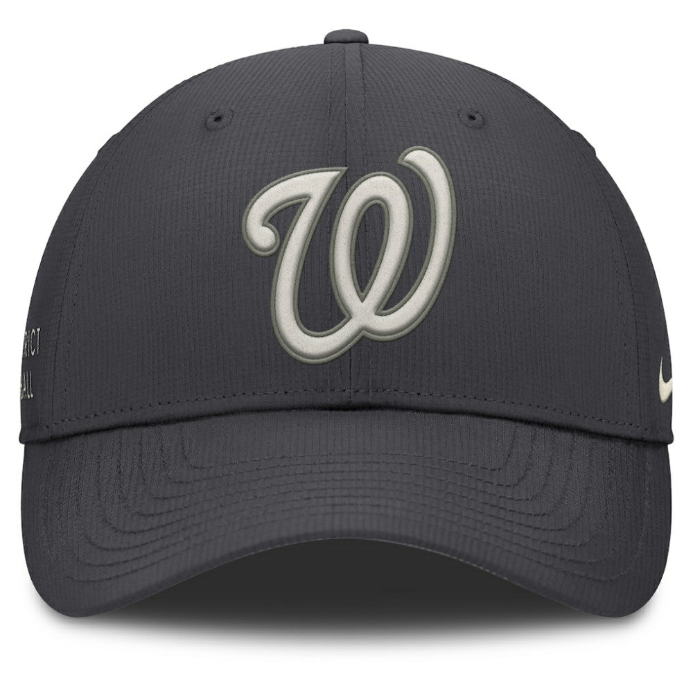 Anthracite Washington Nationals Nike Club Dri-FIT Adjustable Hat