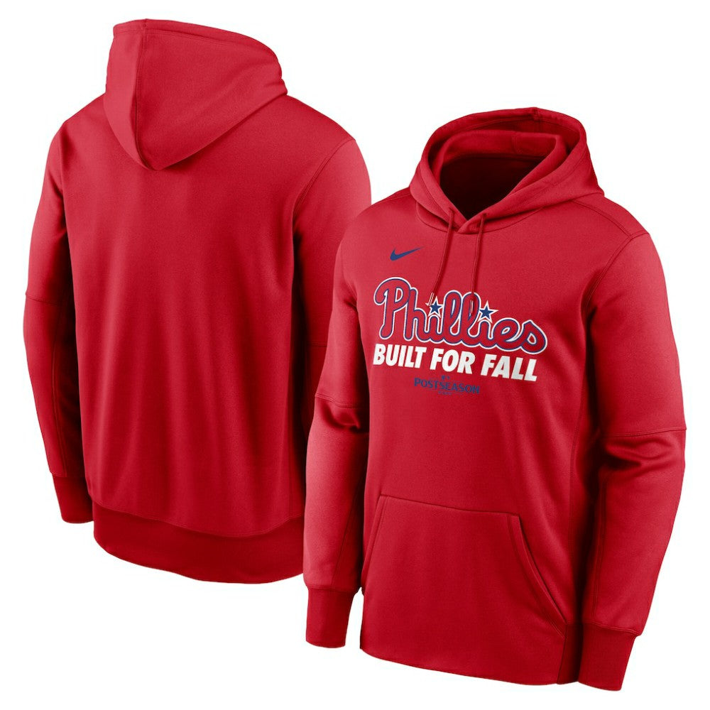 Red Philadelphia Phillies Nike 2025 MLB Postseason Authentic Collection Therma Fleece Hoodie