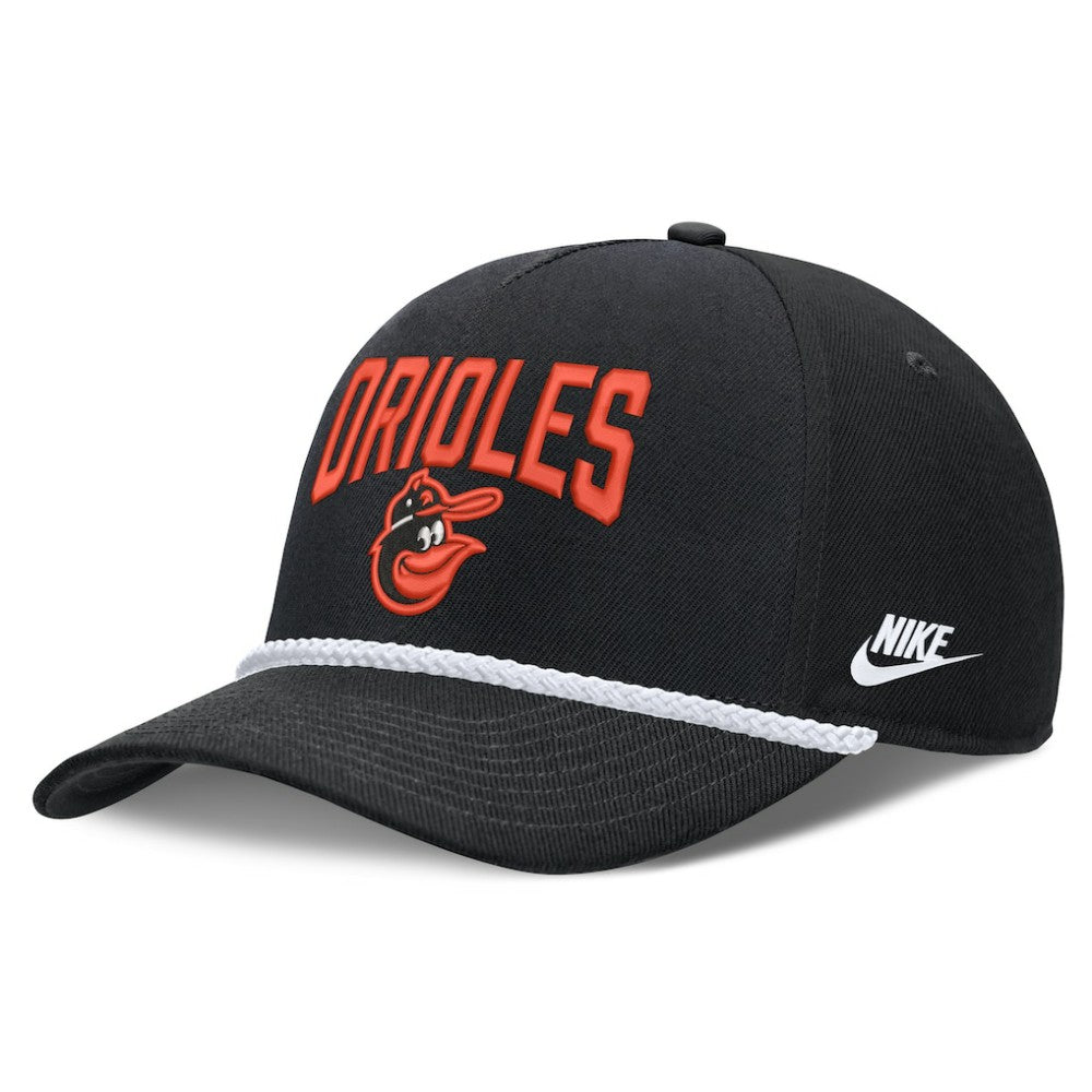 Black Baltimore Orioles Nike Cooperstown Rise Adjustable Hat