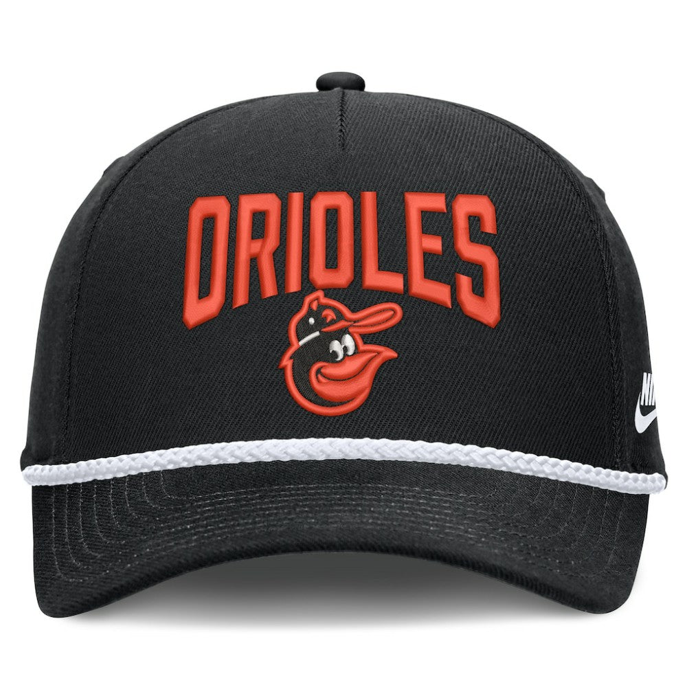 Black Baltimore Orioles Nike Cooperstown Rise Adjustable Hat