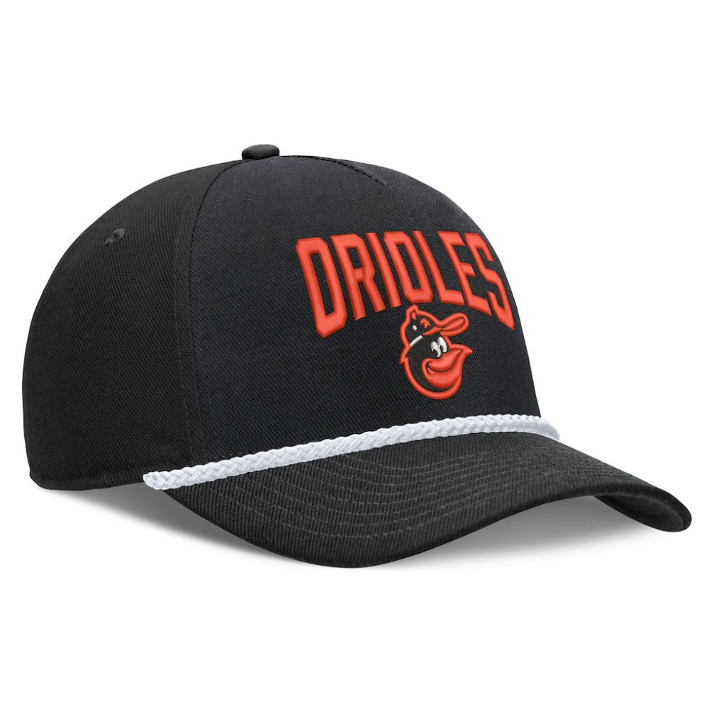 Black Baltimore Orioles Nike Cooperstown Rise Adjustable Hat