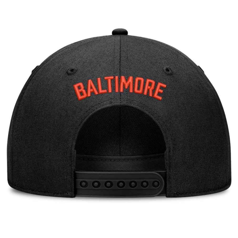 Black Baltimore Orioles Nike Cooperstown Rise Adjustable Hat