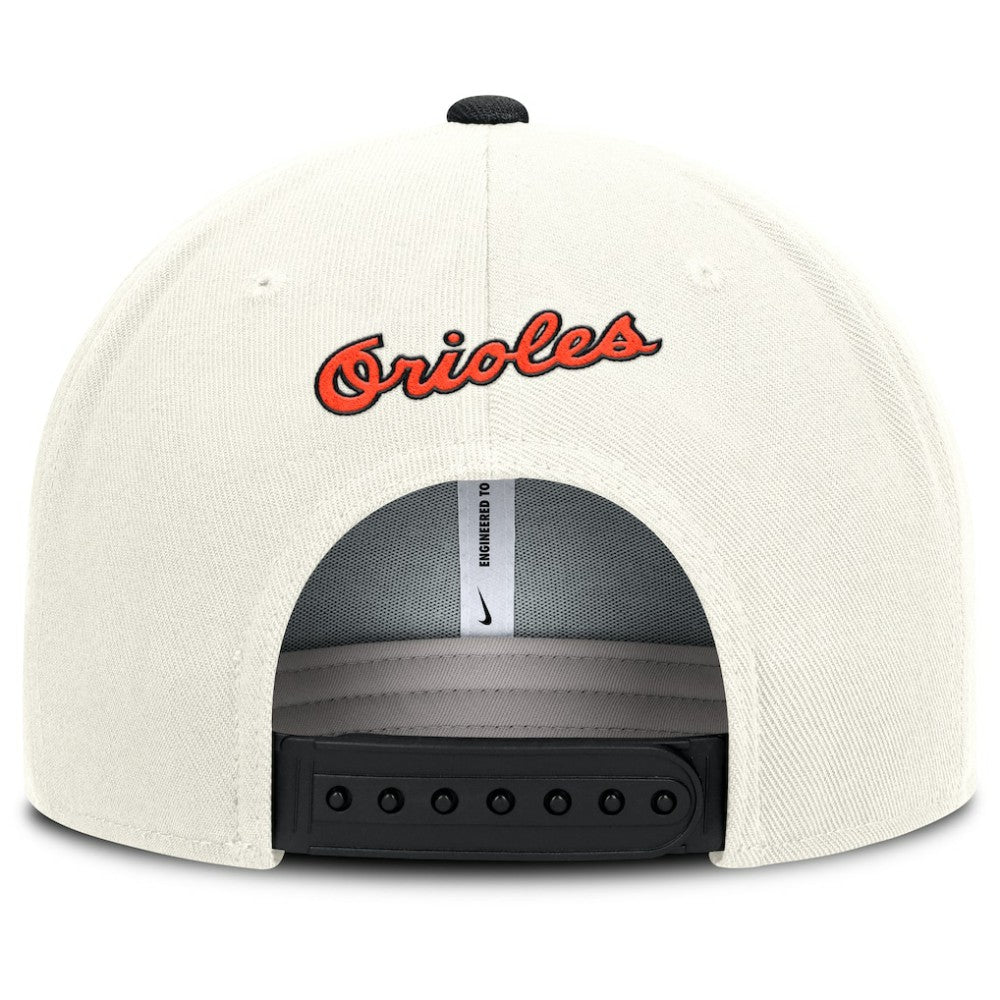 Cream/Black Baltimore Orioles Nike Cooperstown Pro Dri-FIT Snapback Hat