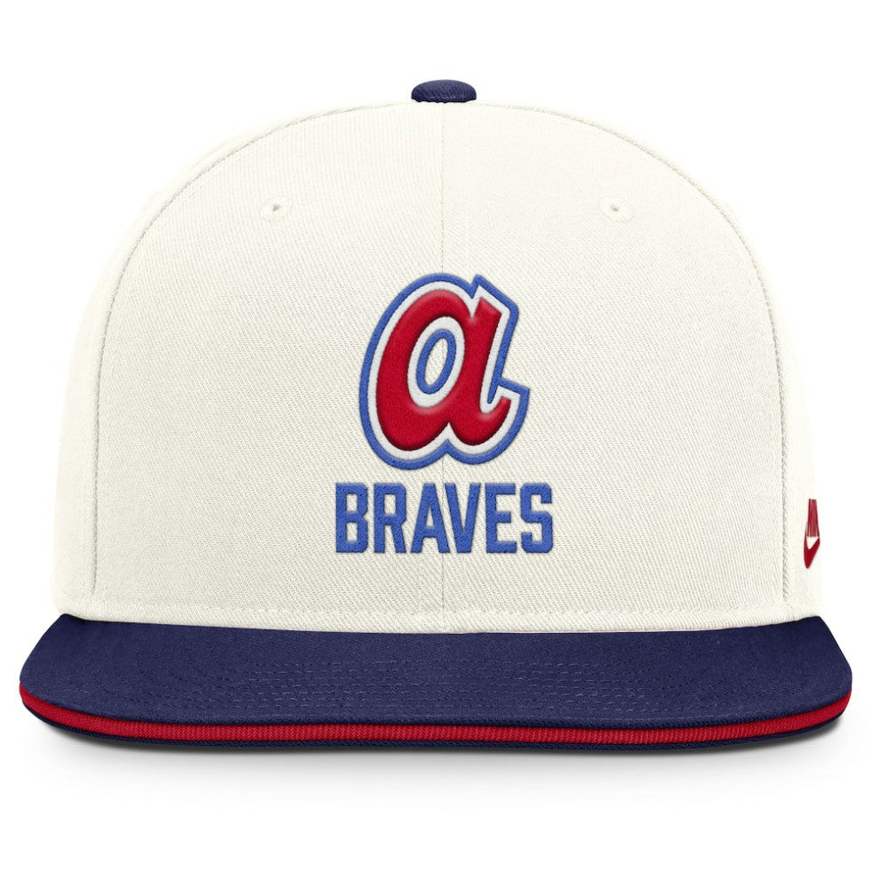 Cream/Royal Atlanta Braves Nike Cooperstown Pro Dri-FIT Snapback Hat