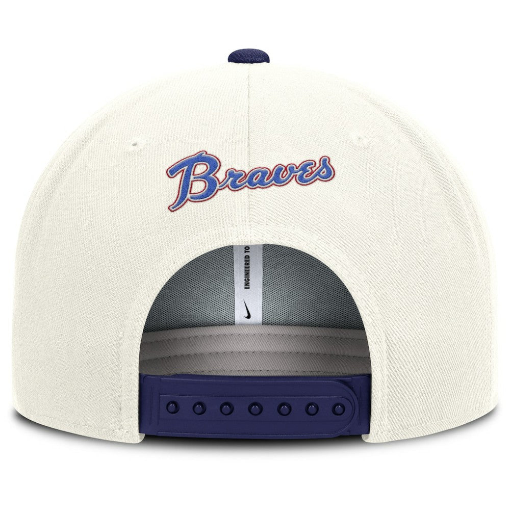 Cream/Royal Atlanta Braves Nike Cooperstown Pro Dri-FIT Snapback Hat