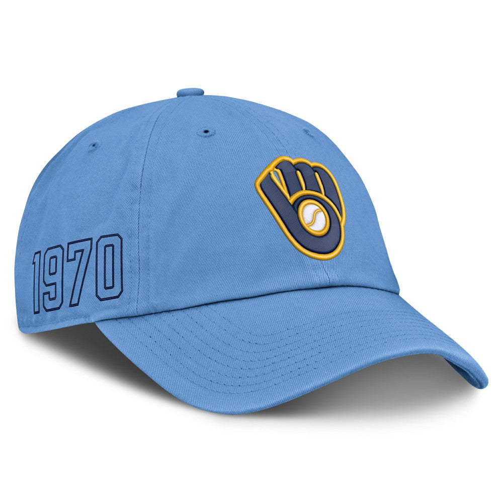 Light Blue Milwaukee Brewers Nike Cooperstown Club Adjustable Hat