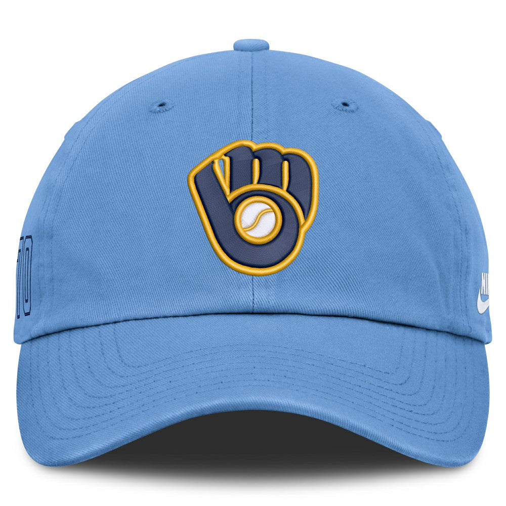 Light Blue Milwaukee Brewers Nike Cooperstown Club Adjustable Hat