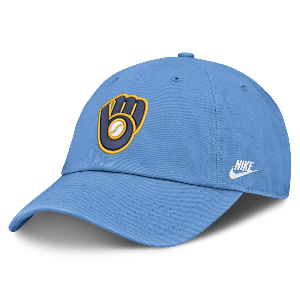 Light Blue Milwaukee Brewers Nike Cooperstown Club Adjustable Hat