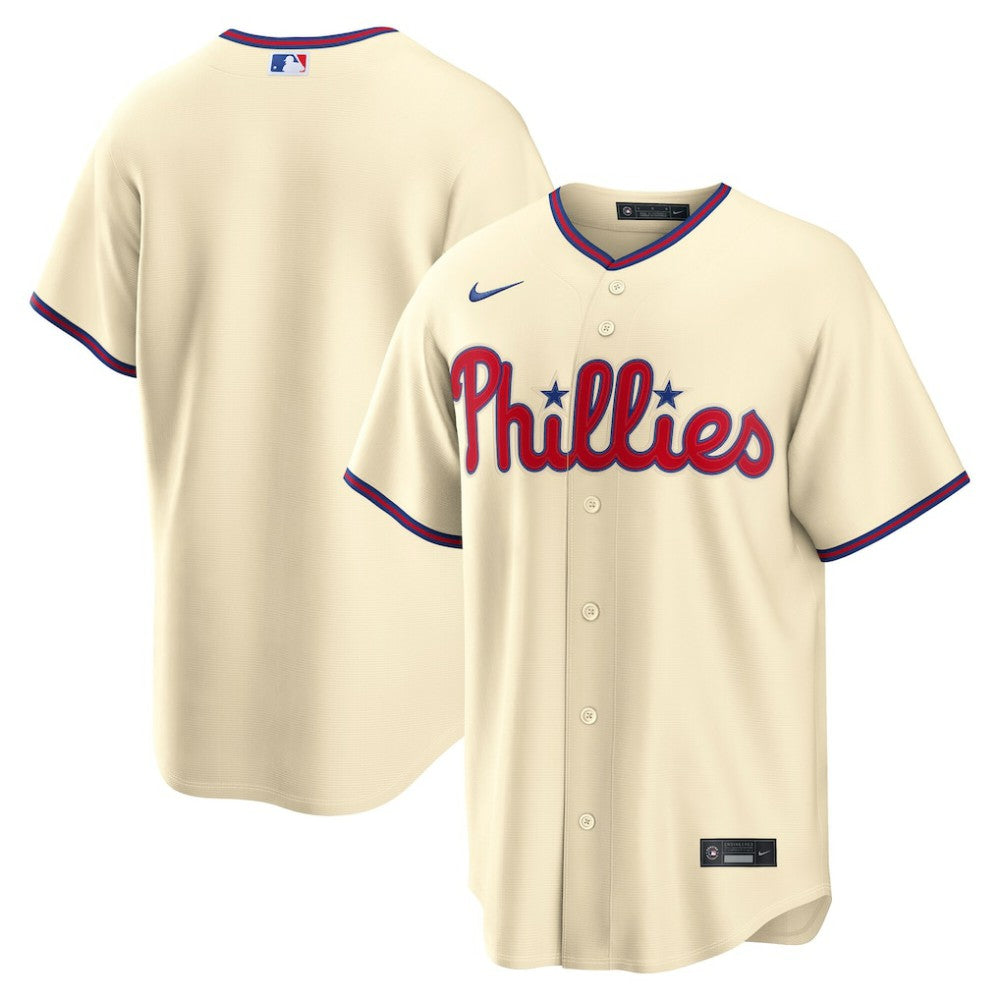 Cream Philadelphia Phillies Nike Alternate Replica Jersey