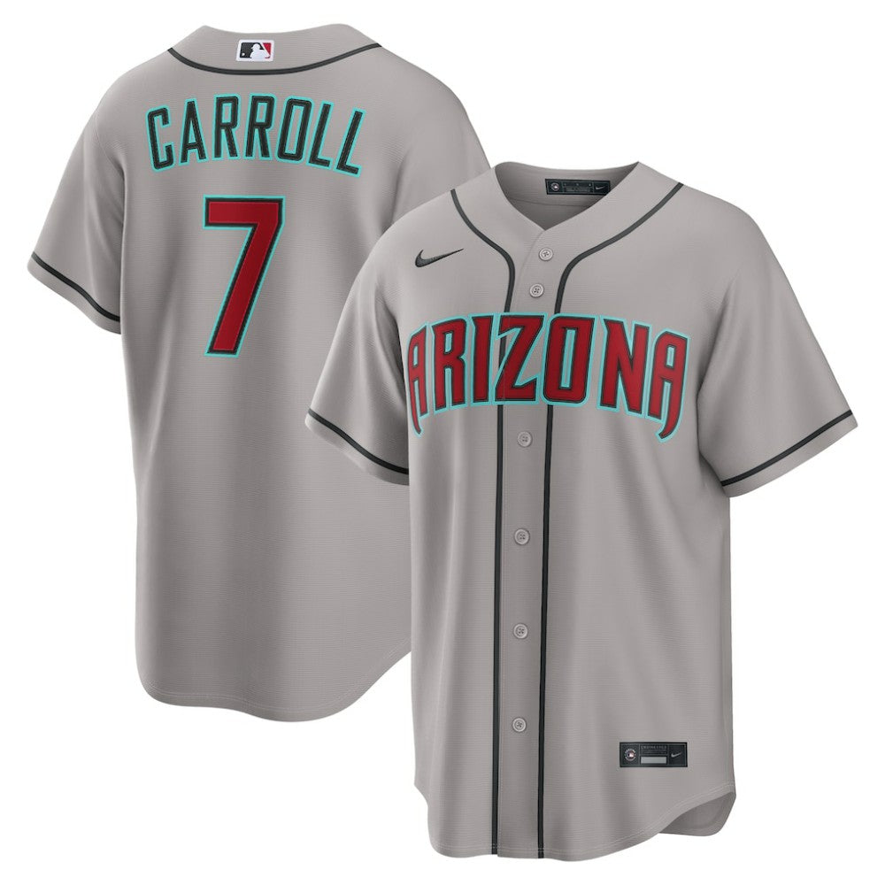 Gray Corbin Carroll Arizona Diamondbacks Nike Road Replica Jersey