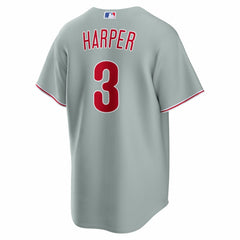 Gray Bryce Harper Philadelphia Phillies Nike Road Replica Jersey