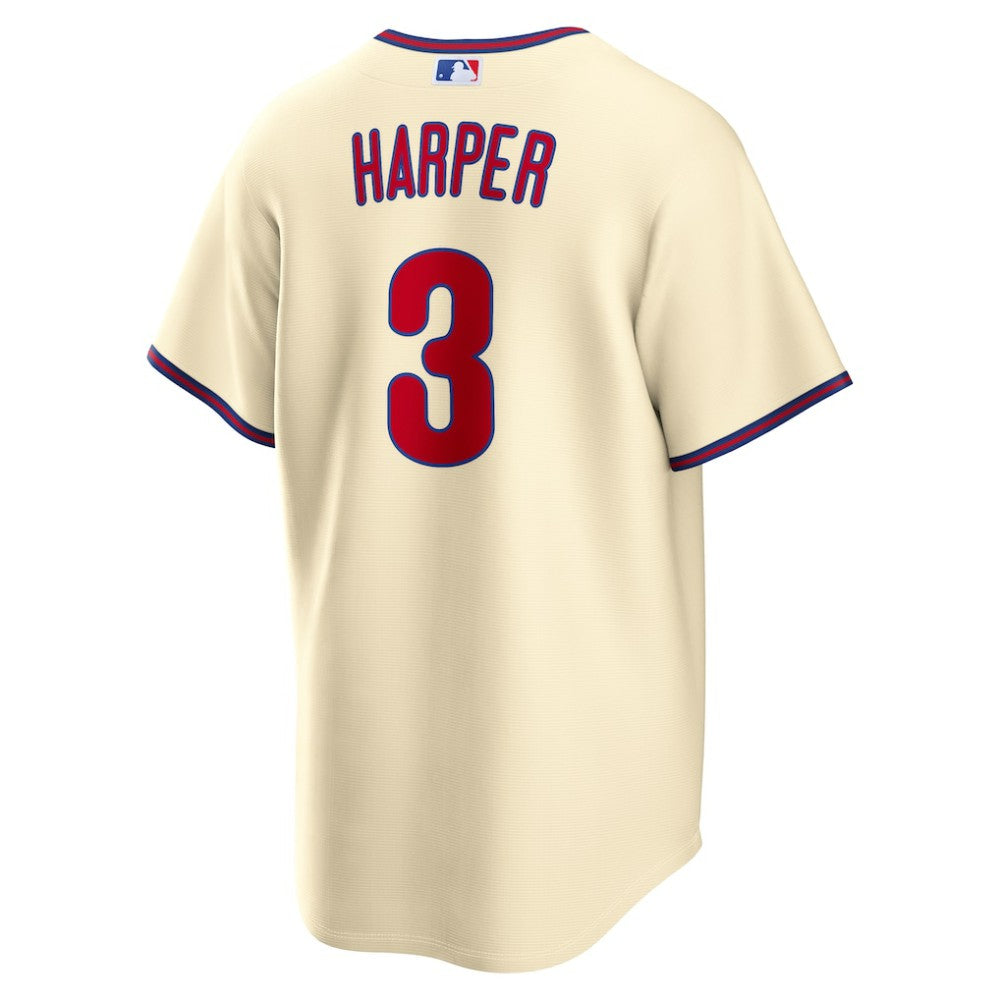 Cream Bryce Harper Philadelphia Phillies Nike Alternate Replica Jersey