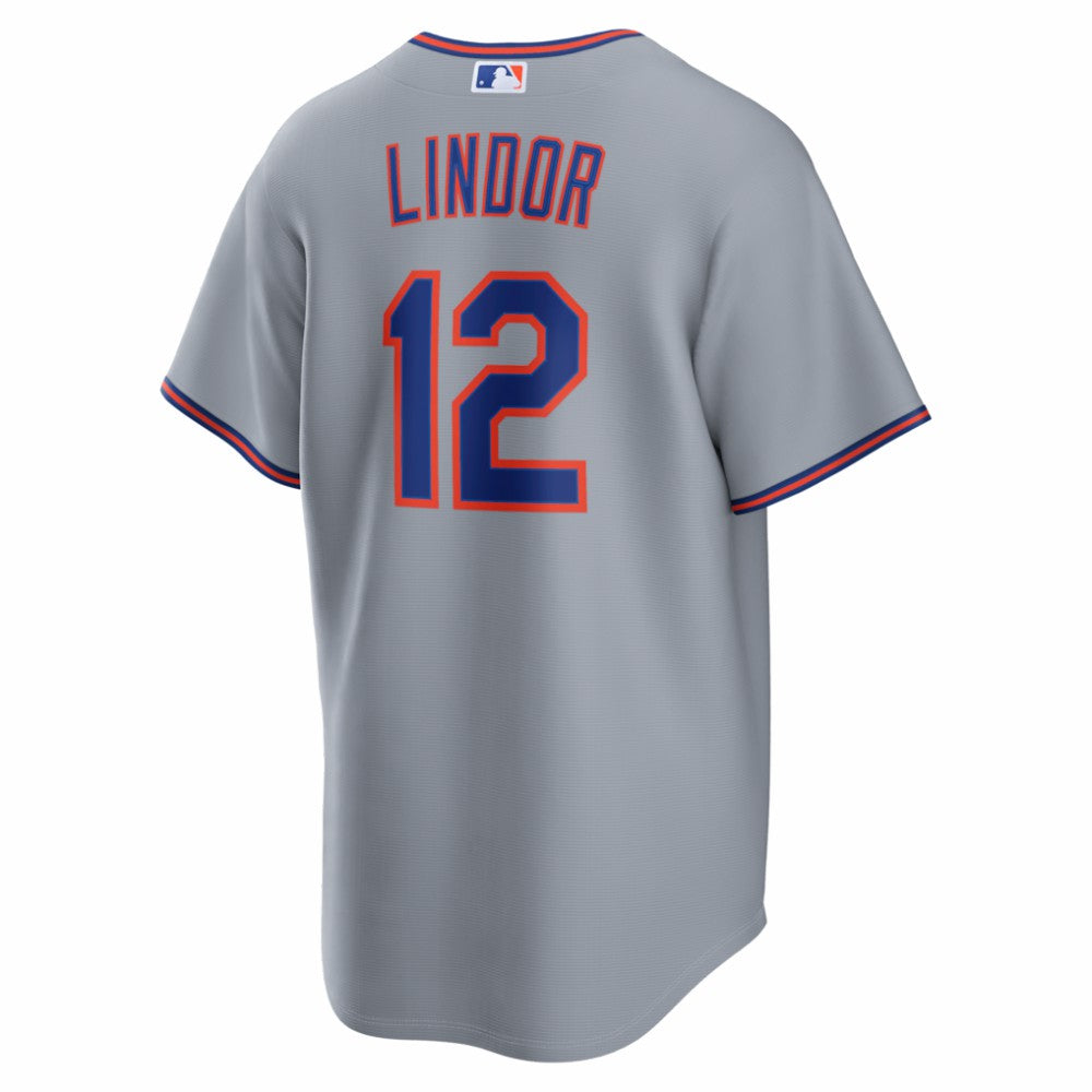 Gray Francisco Lindor New York Mets Nike Road Replica Jersey