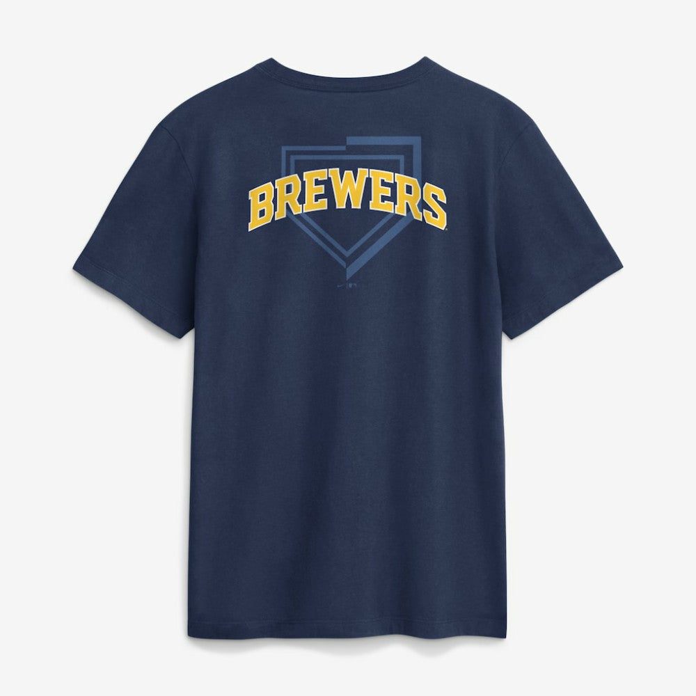 Navy Milwaukee Brewers Nike Primetime 2-Hit T-Shirt
