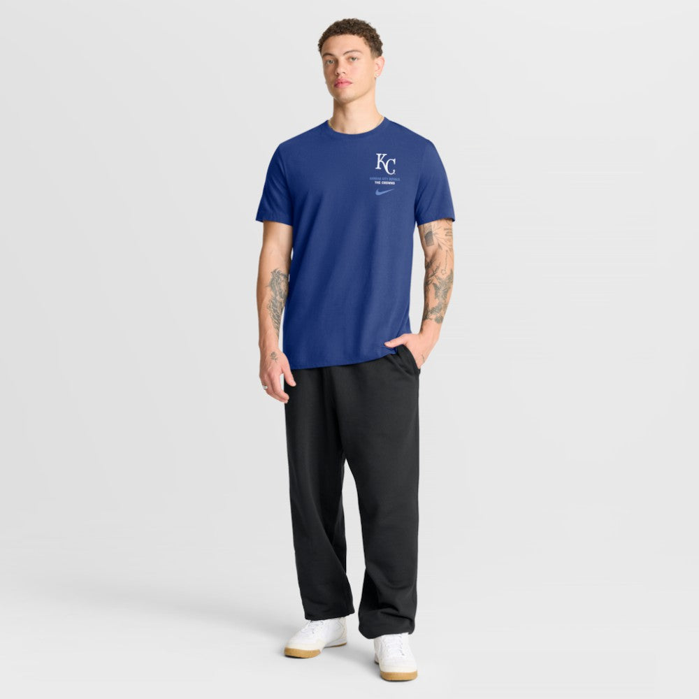 Royal Kansas City Royals Nike Primetime 2-Hit T-Shirt
