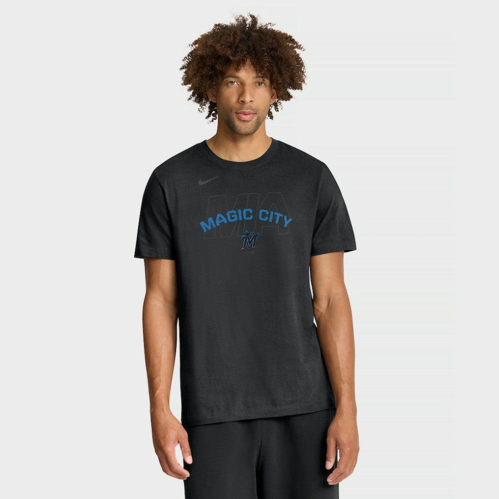 Black Miami Marlins Nike Primetime Fashion T-Shirt