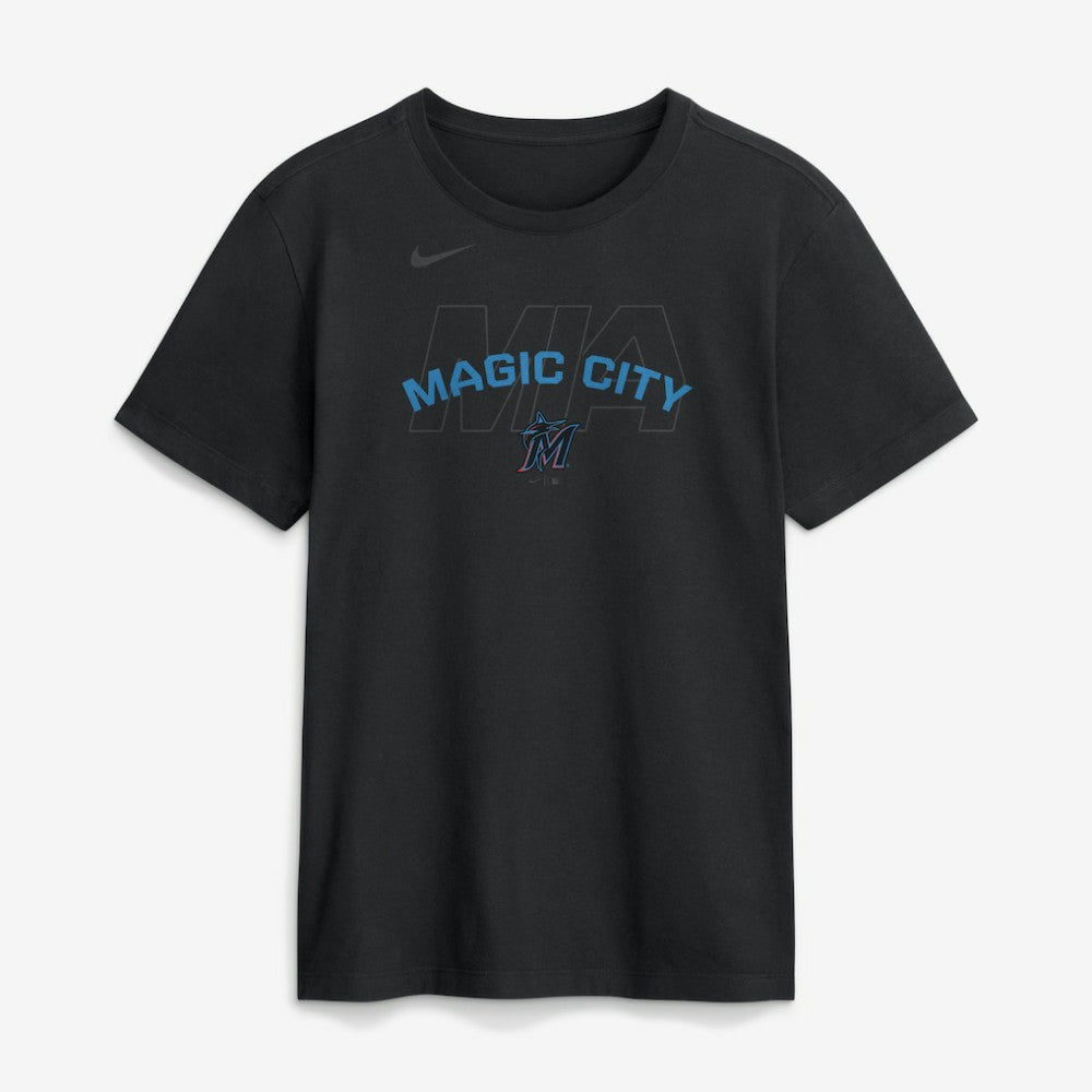 Black Miami Marlins Nike Primetime Fashion T-Shirt