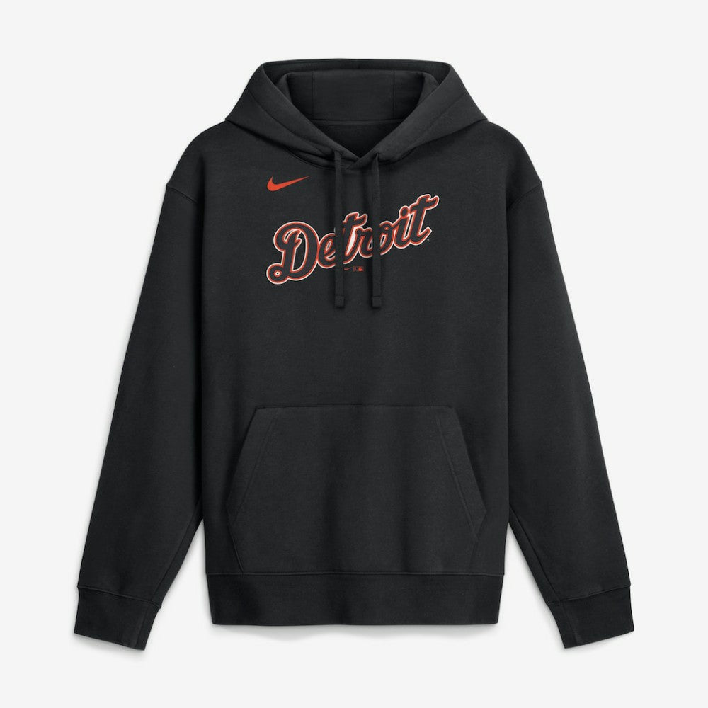 Black Detroit Tigers Nike Dri-Fit Club Hoodie