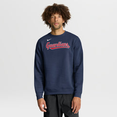 Navy Cleveland Guardians Nike Primetime Wordmark Sweatshirt