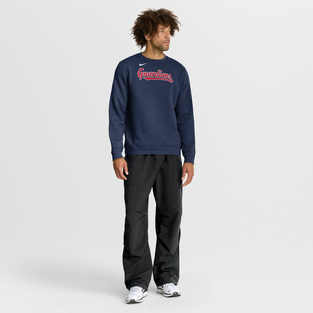 Navy Cleveland Guardians Nike Primetime Wordmark Sweatshirt