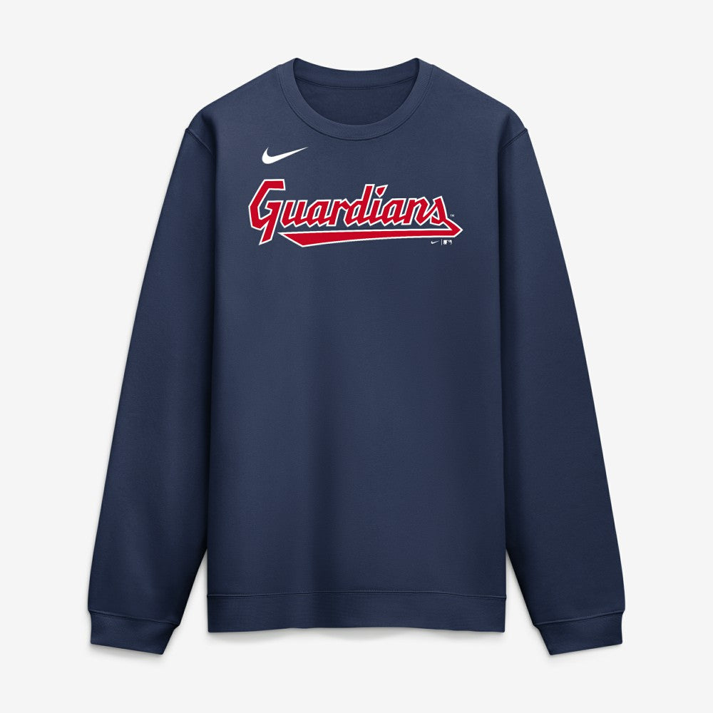 Navy Cleveland Guardians Nike Primetime Wordmark Sweatshirt