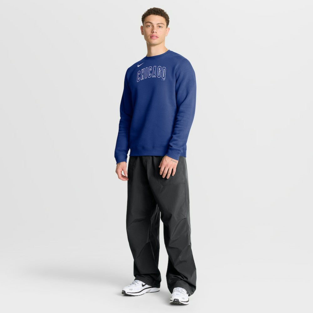 Royal Chicago Cubs Nike Primetime Wordmark Sweatshirt