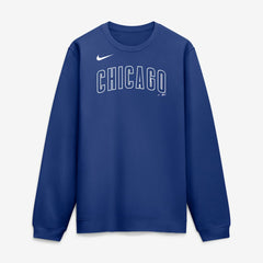 Royal Chicago Cubs Nike Primetime Wordmark Sweatshirt