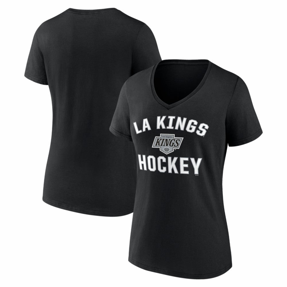 NHL Los Angeles Kings Logo Athletic Women's Arch Victory V-Neck T-Shirt