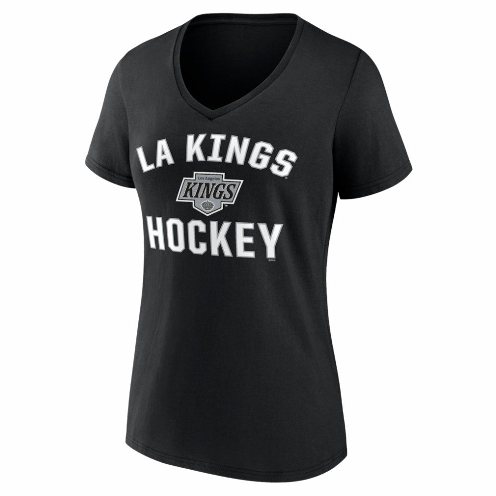 NHL Los Angeles Kings Logo Athletic Women's Arch Victory V-Neck T-Shirt