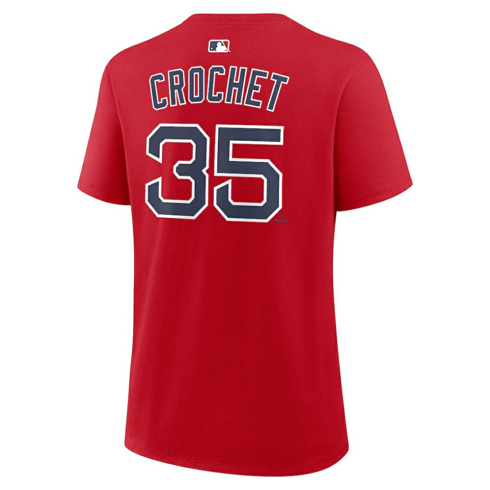 Red Garrett Crochet Boston Red Sox Nike Women's Name & Number T-Shirt