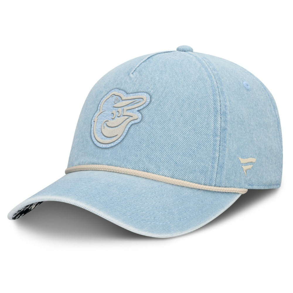 Denim Baltimore Orioles Fanatics Women's Roped Adjustable Hat