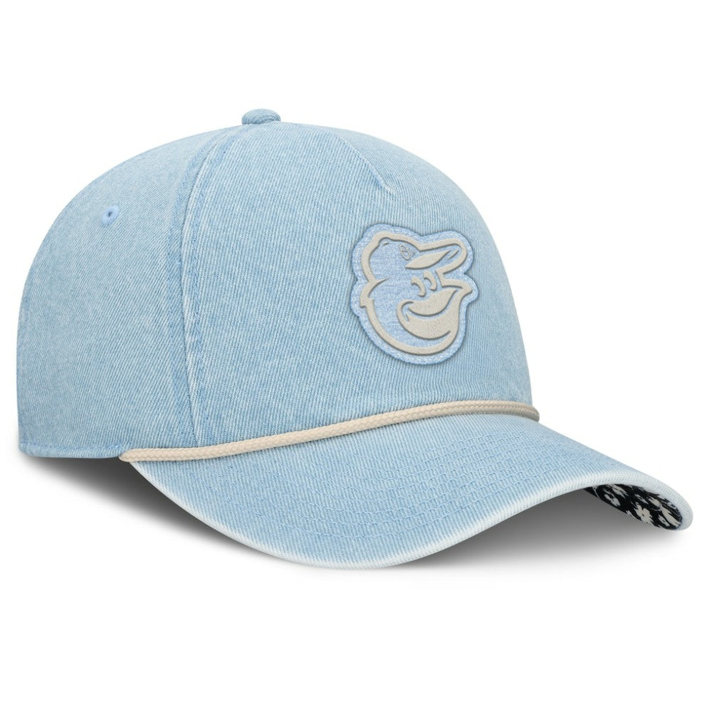 Denim Baltimore Orioles Fanatics Women's Roped Adjustable Hat