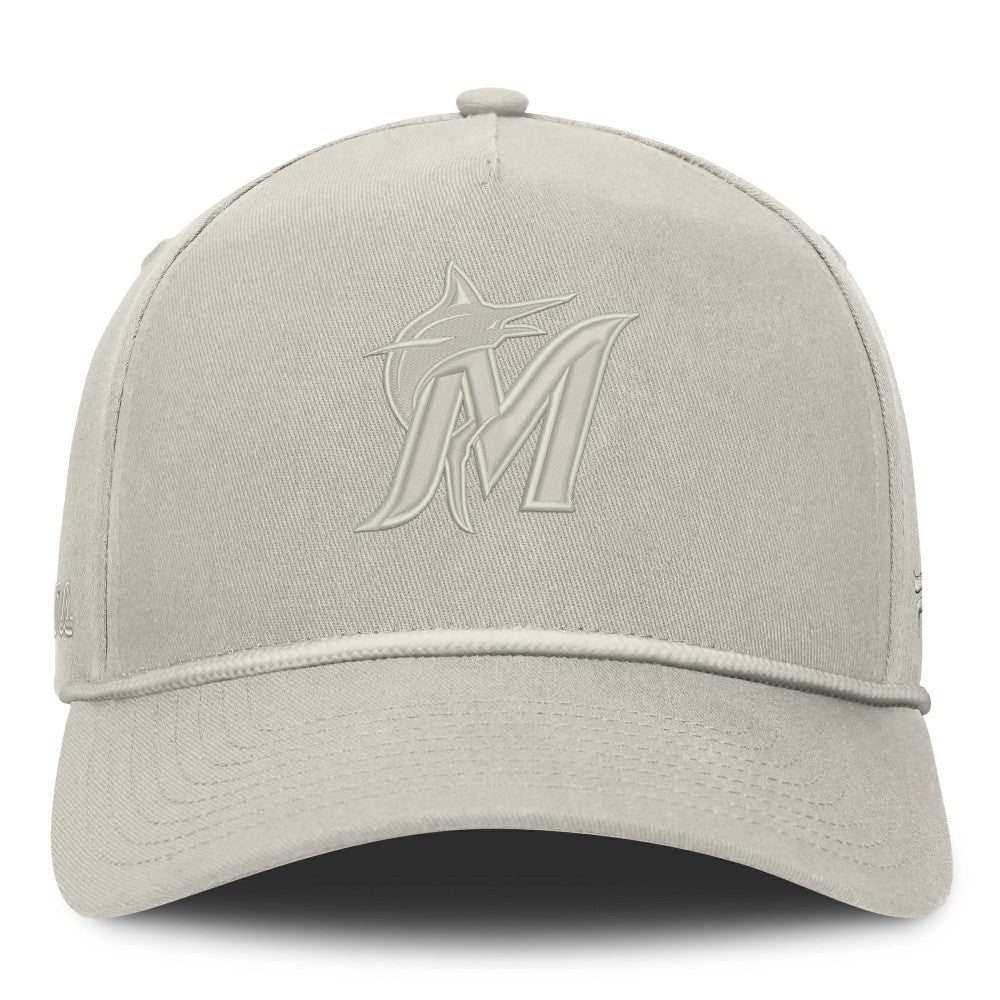 Stone Miami Marlins Fanatics Undertone A-Frame Adjustable Hat