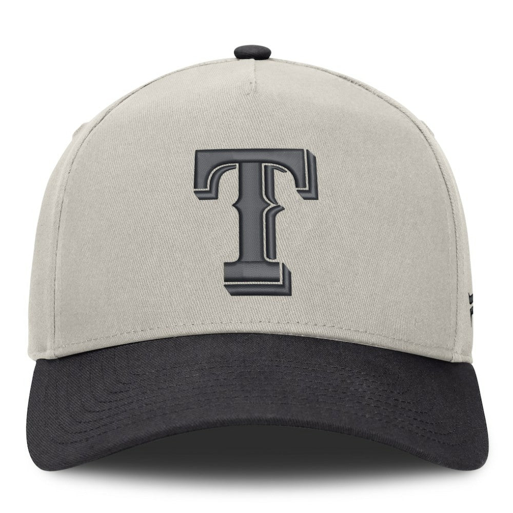Stone/Graphite Texas Rangers Fanatics Wonder A-Frame Adjustable Hat