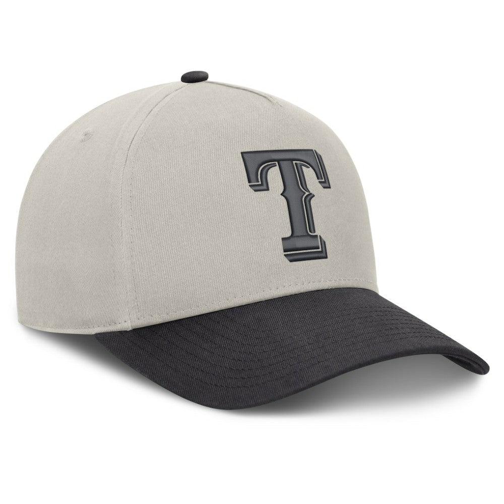 Stone/Graphite Texas Rangers Fanatics Wonder A-Frame Adjustable Hat