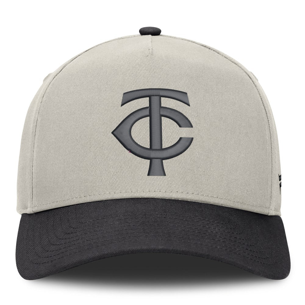 Stone/Graphite Minnesota Twins Fanatics Wonder A-Frame Adjustable Hat