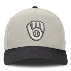 Stone/Graphite Milwaukee Brewers Fanatics Wonder A-Frame Adjustable Hat