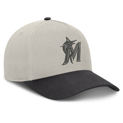 Stone/Graphite Miami Marlins Fanatics Wonder A-Frame Adjustable Hat