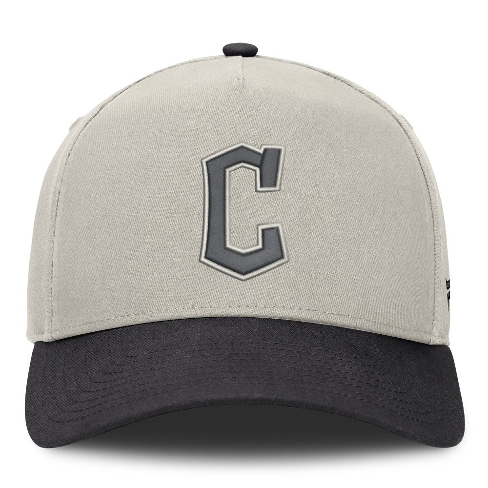Stone/Graphite Cleveland Guardians Fanatics Wonder A-Frame Adjustable Hat