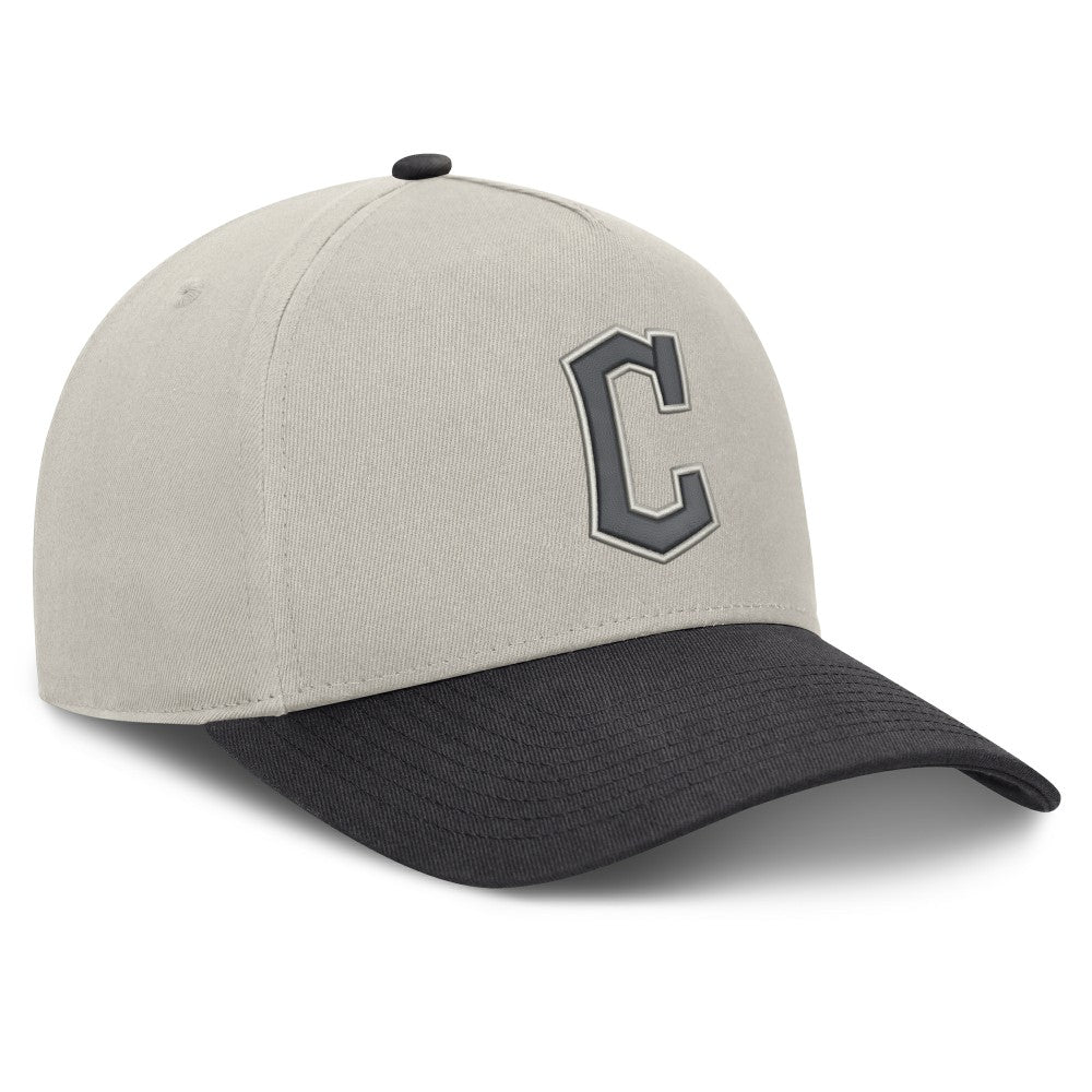 Stone/Graphite Cleveland Guardians Fanatics Wonder A-Frame Adjustable Hat