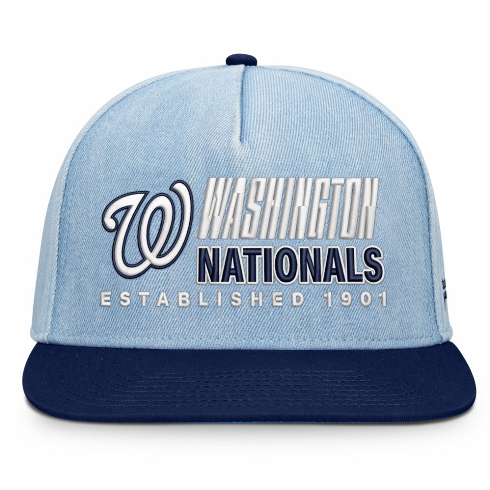 Denim Washington Nationals Fanatics Twinbill Snapback Hat