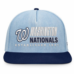 Denim Washington Nationals Fanatics Twinbill Snapback Hat